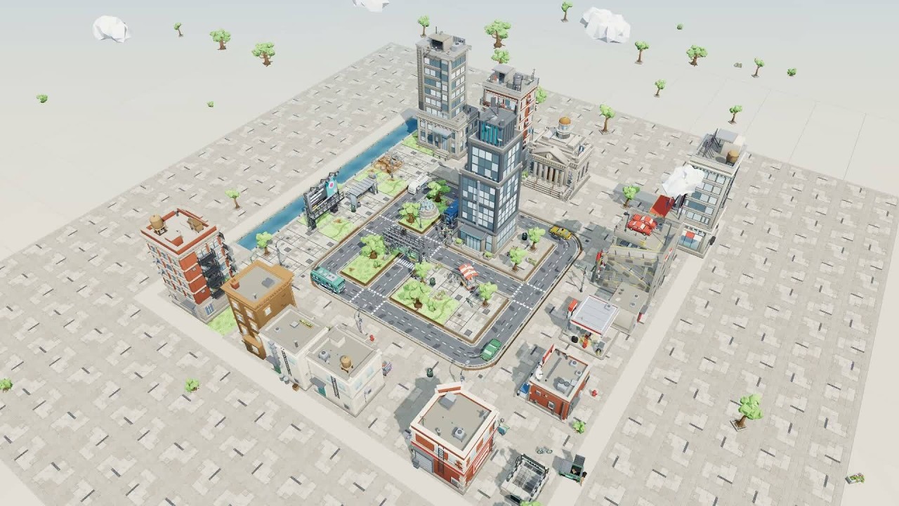 Three.js City Asset Pack — 66 Low Poly Models (R3F) — video cover