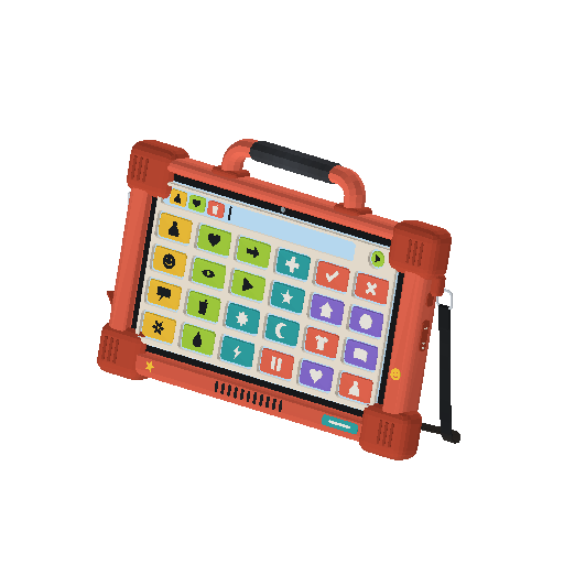 Low-poly Assistive Devices 3D model: AAC Communication Tablet