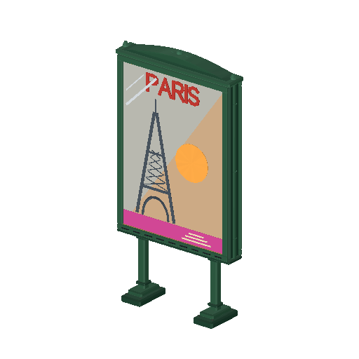 Low-poly Signage 3D model: Affiche Board 01