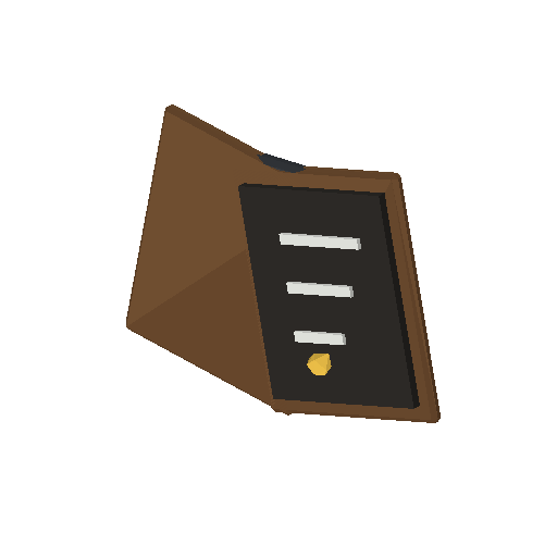 Low-poly Signage 3D model: Aframe Chalkboard 01