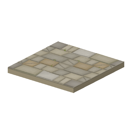 Low-poly Terrain 3D model: Agora Flagstone Tile