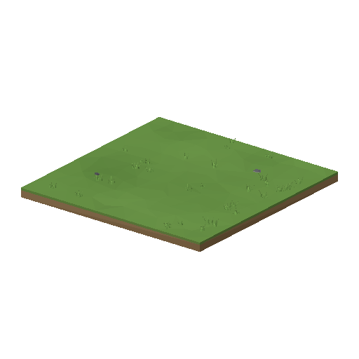 Low-poly Terrain 3D model: Airfield Grass Tile