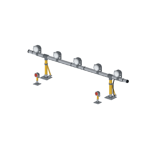 Low-poly Street Furniture 3D model: Approach Light Bar