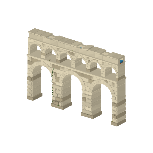 Low-poly Lot Structures 3D model: Aqueduct Arch Span