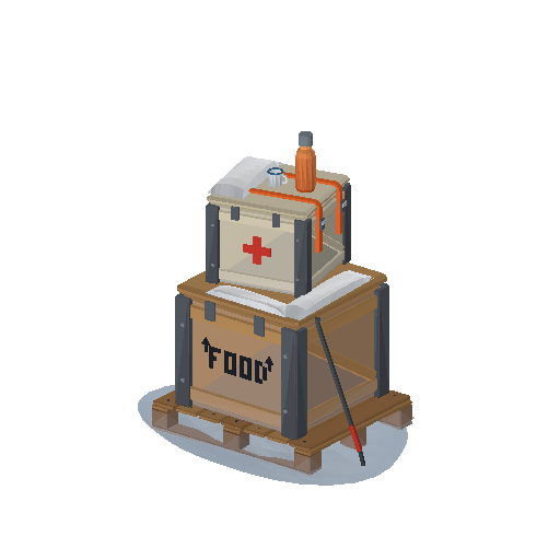 Low-poly Props 3D model: Arctic Supply Crate