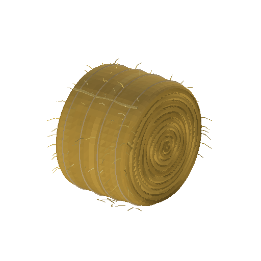 Low-poly Props 3D model: Autumn Hay Bale Round