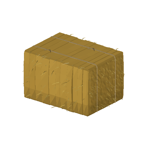 Low-poly Props 3D model: Autumn Hay Bale Square