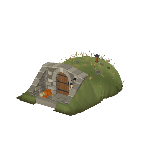 Low-poly Dwellings 3D model: Autumn Root Cellar