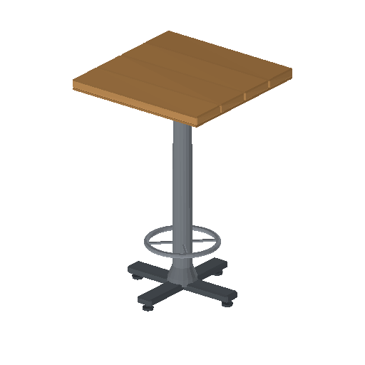 Low-poly Interiors 3D model: Bar Height Table