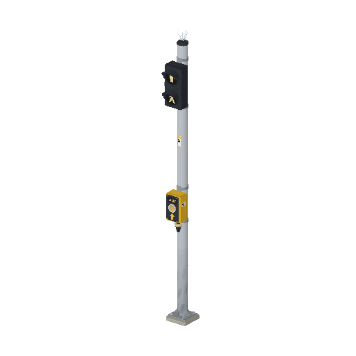 Low-poly Signage 3D model: Tactile Crossing Signal