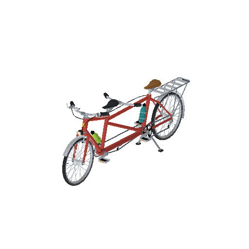 Low-poly Vehicles 3D model: Tandem Bicycle
