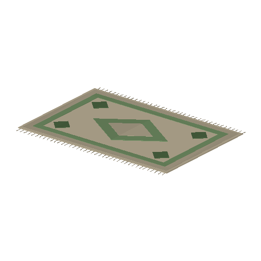 Low-poly Props 3D model: Bookshop Area Rug