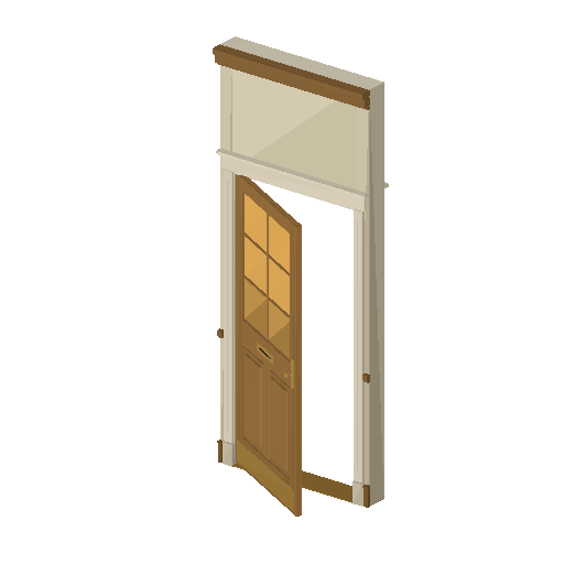 Low-poly Interiors 3D model: Bookshop Door Wall