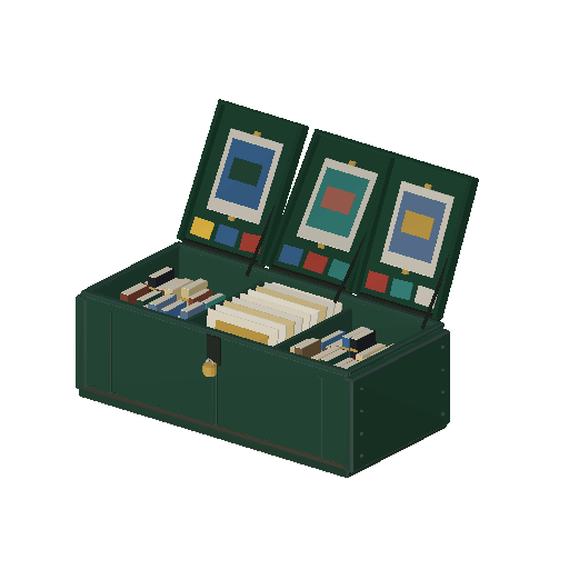 Low-poly Street Furniture 3D model: Bouquiniste Stall 01