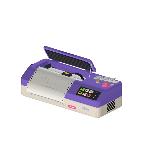 Low-poly Assistive Devices 3D model: Braille Embosser
