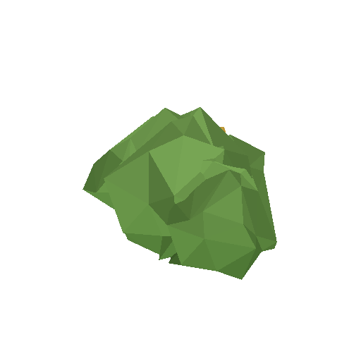 Low-poly Nature 3D model: Bush Round 01