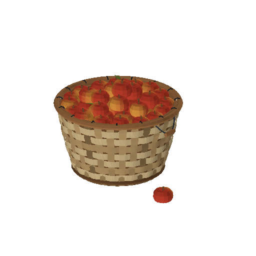 Low-poly Props 3D model: Bushel Basket