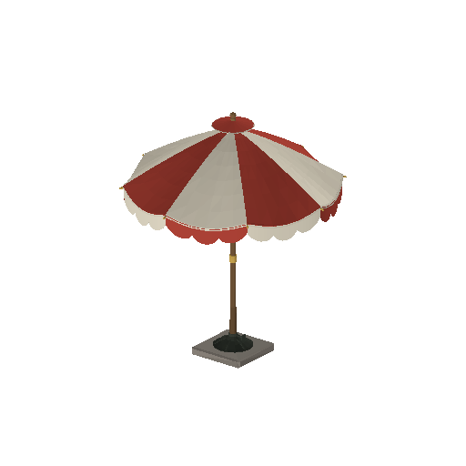 Low-poly Street Furniture 3D model: Cafe Parasol 01