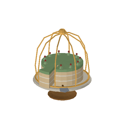Low-poly Interiors 3D model: Cake Dome
