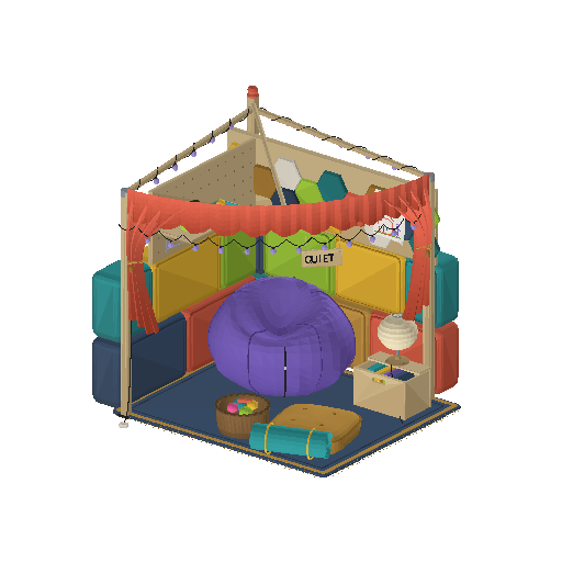 Low-poly Interiors 3D model: Calm Corner Nook