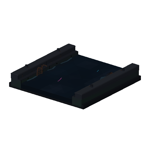 Low-poly Water 3D model: Canal Channel Tile