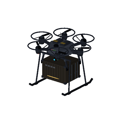 Low-poly Vehicles 3D model: Cargo Drone