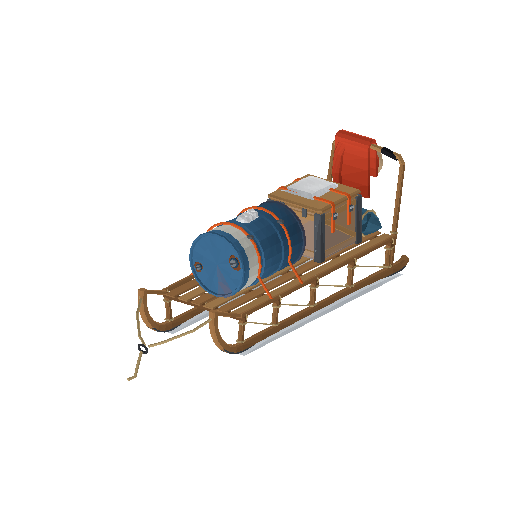 Low-poly Props 3D model: Cargo Sledge