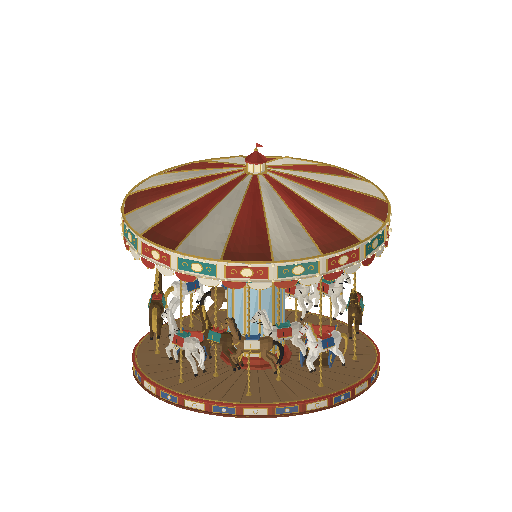 Low-poly Monuments 3D model: Carousel 01