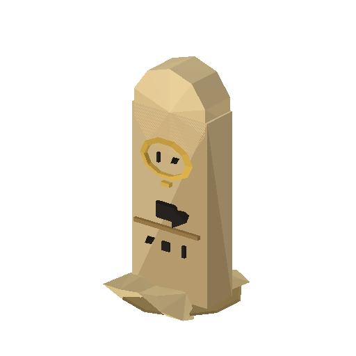 Low-poly Signage 3D model: Cartouche Marker