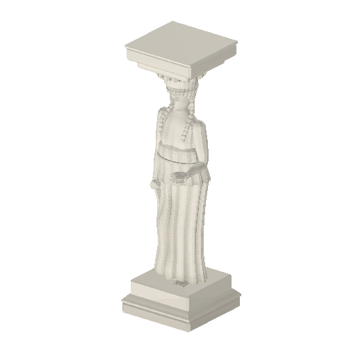Low-poly Theme-Special 3D model: Caryatid Figure