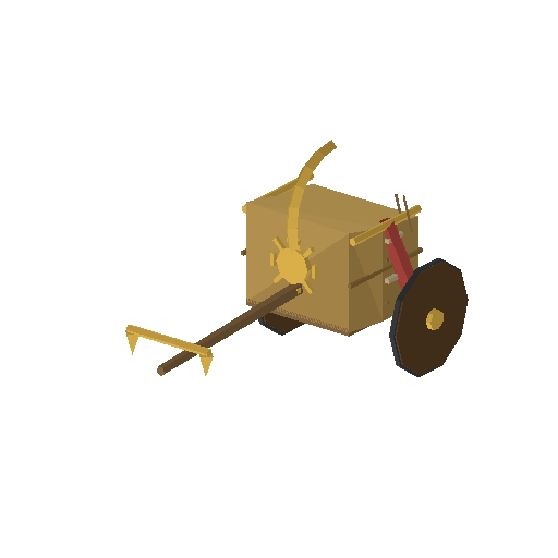 Low-poly Vehicles 3D model: Ceremonial Chariot
