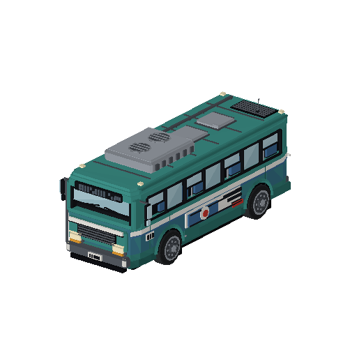 Low-poly Vehicles 3D model: City Bus 01