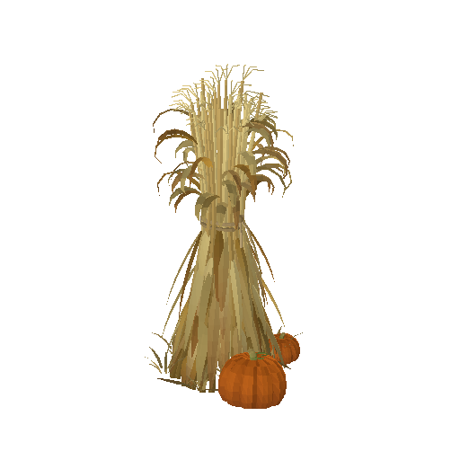 Low-poly Nature 3D model: Corn Shock