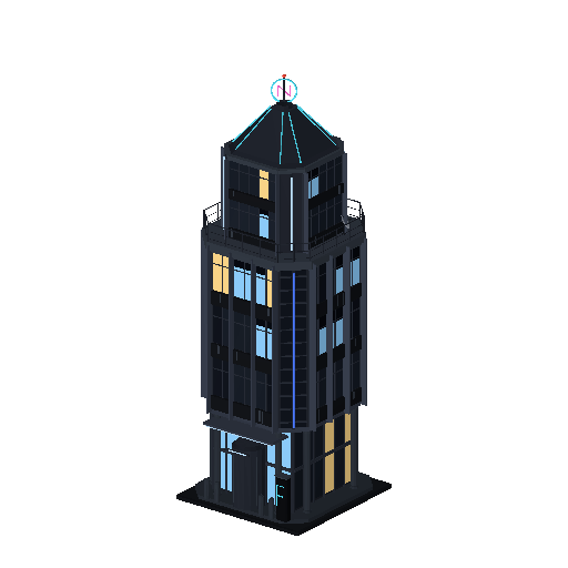 Low-poly High-Rise & Supertall 3D model: Corporate Hq Spire