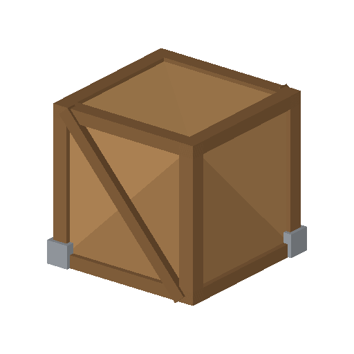 Low-poly Props 3D model: Crate 01