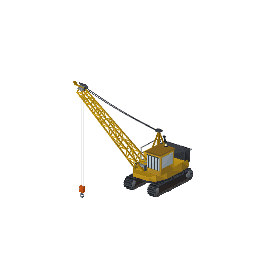 Low-poly Theme-Special 3D model: Crawler Crane