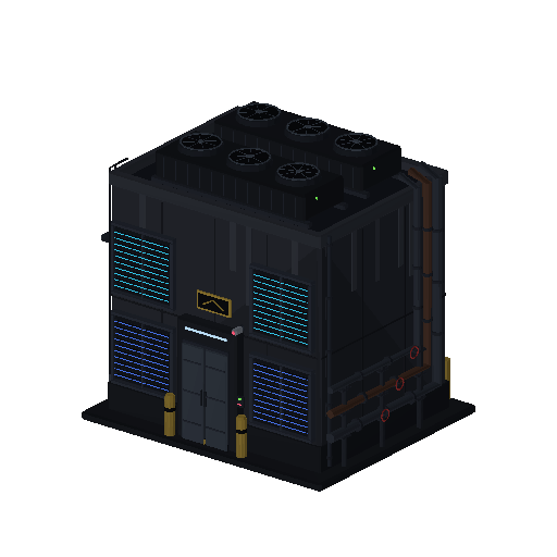 Low-poly High-Rise & Supertall 3D model: Data Center Block