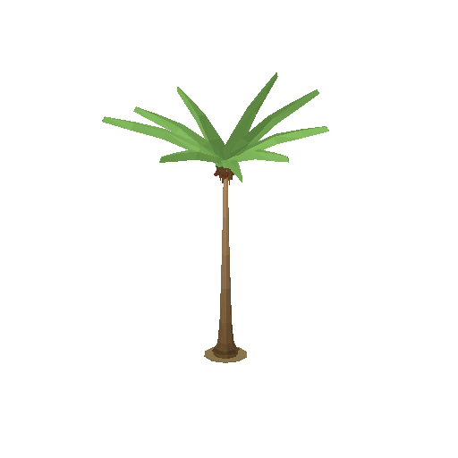 Low-poly Nature 3D model: Date Palm