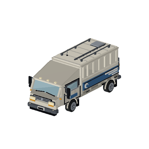 Low-poly Vehicles 3D model: Delivery Van 01