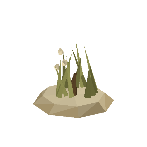Low-poly Nature 3D model: Desert Scrub