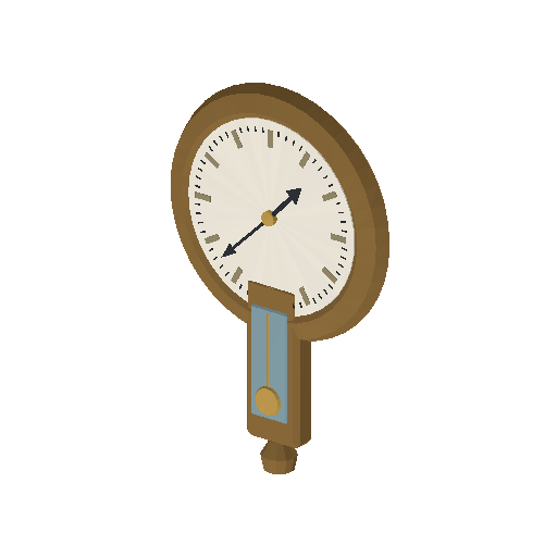 Low-poly Interiors 3D model: Dining Wall Clock