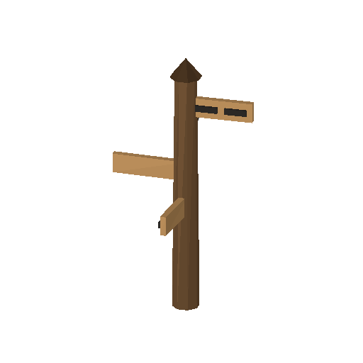 Low-poly Signage 3D model: Directional Post 01