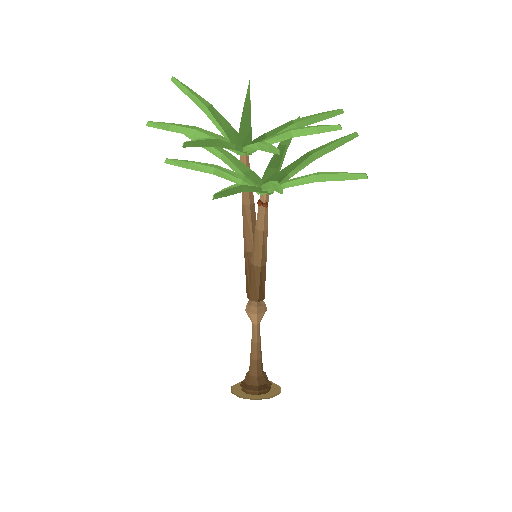 Low-poly Nature 3D model: Doum Palm
