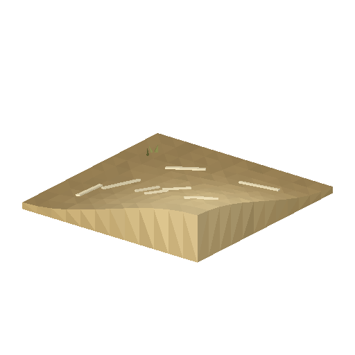 Low-poly Terrain 3D model: Dune Slope Corner Tile