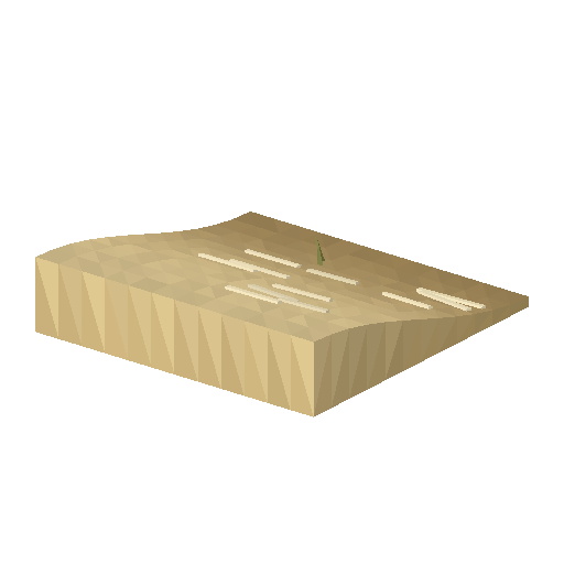 Low-poly Terrain 3D model: Dune Slope Tile