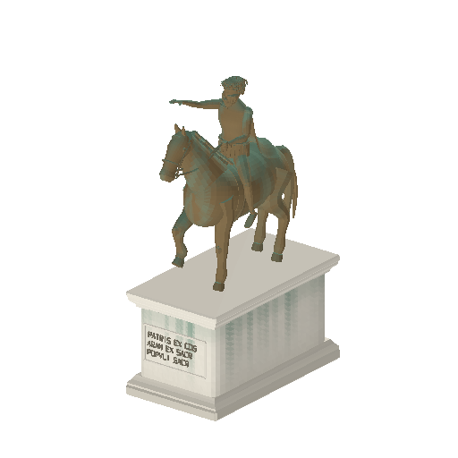 Low-poly Theme-Special 3D model: Equestrian Statue