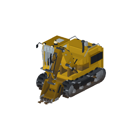 Low-poly Vehicles 3D model: Excavator