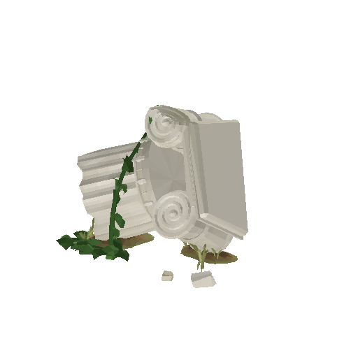 Low-poly Props 3D model: Fallen Capital
