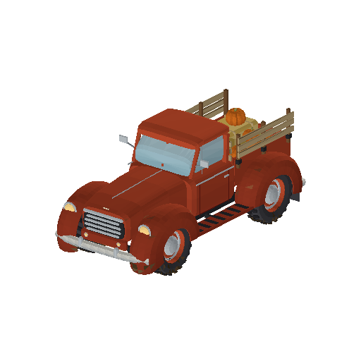 Low-poly Vehicles 3D model: Farm Pickup