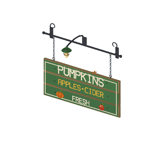 Low-poly Signage 3D model: Farm Stand Sign